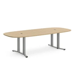 Table de réunion rectangulaire 8 places Possilio - 4 pieds - l. 280 x h. 65-125 x pr. 120 cm -