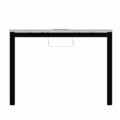 Table de réunion rectangulaire 8 places Arial - l. 200 x pr. 100 cm - 1 trappe - piètement arche