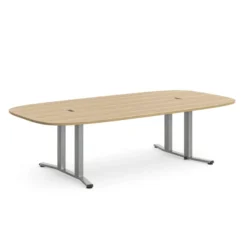 Table de réunion rectangulaire 8 places Possilio - 4 pieds - l. 280 x h. 65-125 x pr. 140 cm -