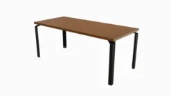 Table de réunion rectangulaire placage bois 6 places Epure Manager - l. 180 x pr. 80 - 4 pieds