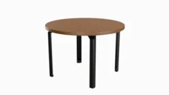 Table de réunion ronde placage bois 4 places Epure Manager - Ø 110 cm - 4 pieds