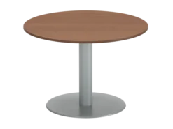 Table de réunion ronde placage bois 4 places FrameOne II Manager - Ø 110 cm - piétement central