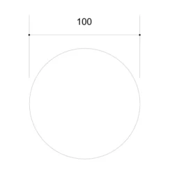 Table de réunion ronde 4 places Arial - Ø 100 cm - piètement central