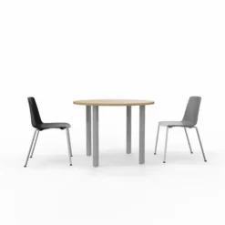Table de réunion ronde 4 places Arial - Ø 100 cm - 4 pieds