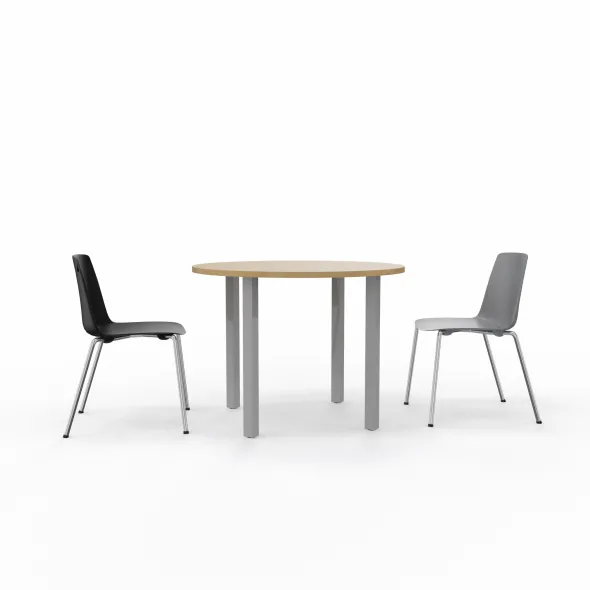 Table de réunion ronde 4 places Arial - Ø 100 cm - 4 pieds