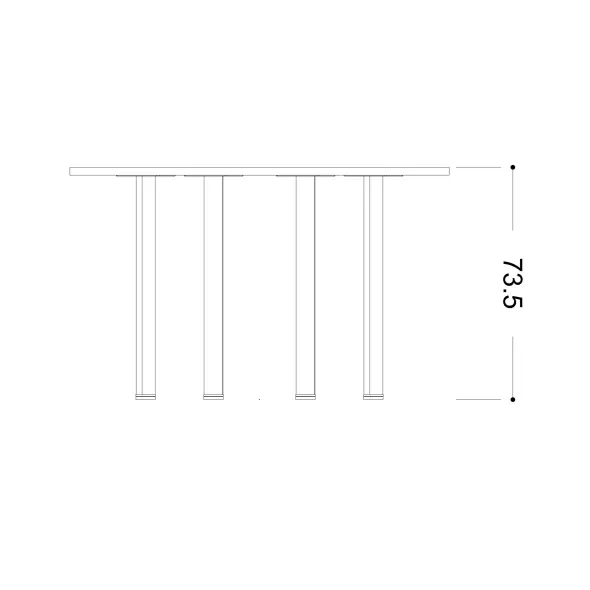 Table de réunion ronde 4 places Arial - Ø 120 cm - 4 pieds