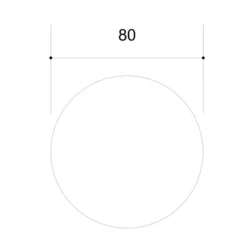 Table de réunion ronde 2 places Arial - Ø 80 cm - piètement central