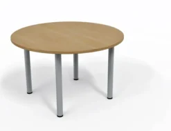 Table de réunion ronde 4 places Corial - Ø 100 cm - 4 pieds - délai court