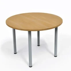 Table de réunion ronde 4 places Corial - Ø 100 cm - 4 pieds
