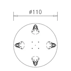 Table de réunion ronde 4 places Epure - Ø 110 cm - 4 pieds