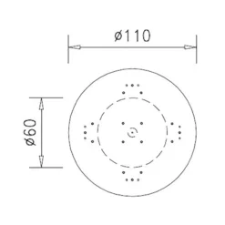 Table de réunion ronde 4 places Epure - Ø 110 cm - pied central - chant bicolore