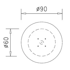 Table de réunion ronde 4 places Epure - Ø 90 cm - pied central - chant bicolore