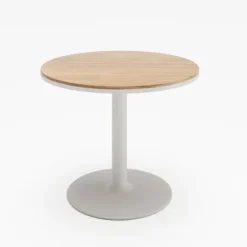 Table de réunion ronde 4 places Epure - Ø 90 cm - pied central - chant bicolore