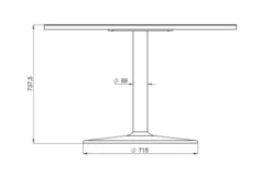 Table de réunion ronde 4 places Evidence - Ø 120 cm - piétement central