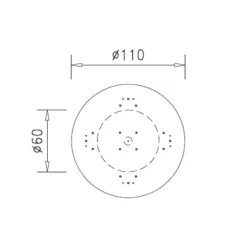 Table de réunion ronde 4 places Epure - Ø 110 cm - pied central