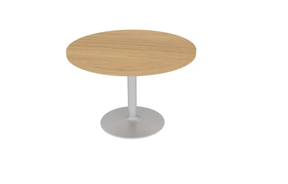 Table de réunion ronde 4 places Epure - Ø 110 cm - pied central