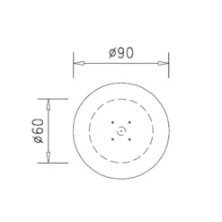 Table de réunion ronde 4 places Epure - Ø 90 cm - pied central
