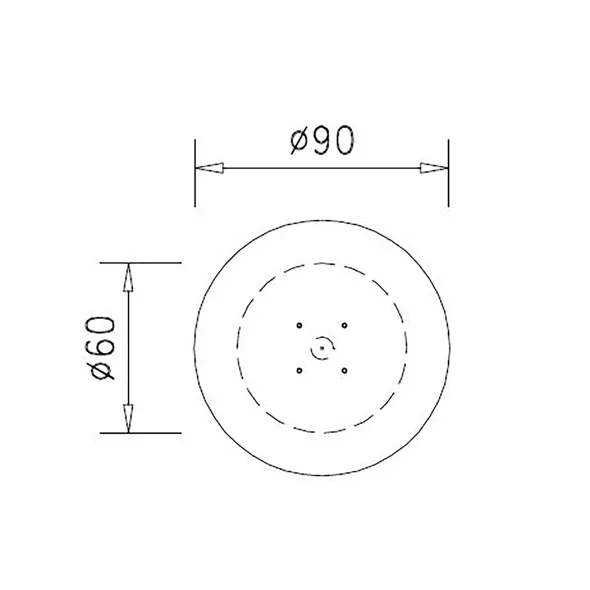 Table de réunion ronde 4 places Epure - Ø 90 cm - pied central