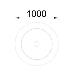 Table de réunion ronde 4 places FrameOne II - Ø 100 cm - piétement central