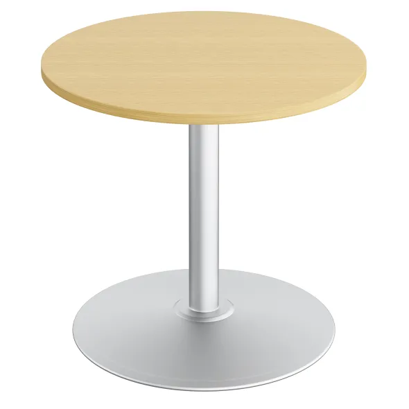 Table de réunion ronde 2 places Fusion - Ø 80 cm - piétement central