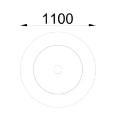 Table de réunion ronde 4 places FrameOne II - Ø 110 cm - piétement central