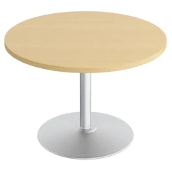 Table de réunion ronde 4 places Fusion - Ø 110 cm - piétement central
