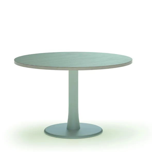 Table de réunion ronde 2/4 places Léandre Manager - piétement central - plateau mélaminé