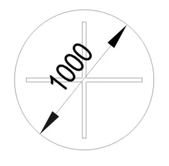 Table de réunion ronde 4 places Majesty - Ø 100 cm - pied croix