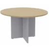 Table de réunion ronde 4 places Majesty - Ø 120 cm - pied croix