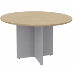 Table de réunion ronde 4 places Majesty - Ø 120 cm - pied croix