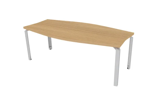 Table de réunion tonneau 8 places Epure - l. 200 x pr. 100 cm - 4 pieds