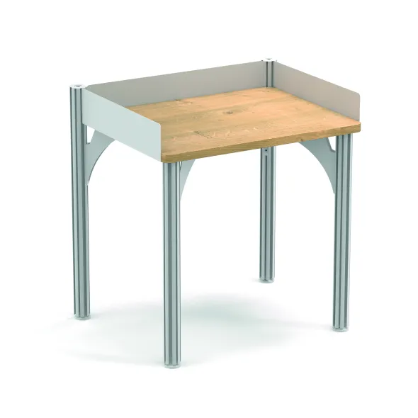 Table de tri 3 rebords antichute Trimod - 80 x 62 cm - 4 pieds fixes - prestation en option