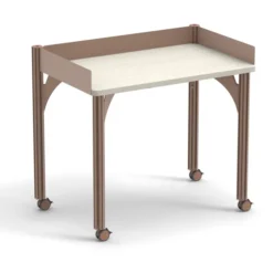 Table de tri 3 rebords antichute Trimod - 100 x 62 cm - 4 pieds sur roulettes - prestation en option