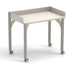 Table de tri 3 rebords antichute Trimod - 100 x 62 cm - 4 pieds sur roulettes - prestation en option