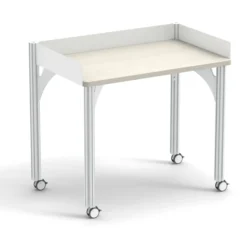 Table de tri 3 rebords antichute Trimod - 100 x 62 cm - 4 pieds sur roulettes - prestation en option