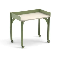 Table de tri 3 rebords antichute Trimod - 100 x 62 cm - 4 pieds sur roulettes - prestation en option