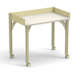 Table de tri 3 rebords antichute Trimod - 100 x 62 cm - 4 pieds sur roulettes - prestation en option