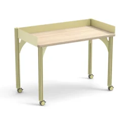 Table de tri 3 rebords antichute Trimod - 120 x 62 cm - 4 pieds sur roulettes - prestation en option