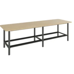 Table double haute rectangulaire 10/12 places Workbench - l. 282,2 x pr. 120 cm