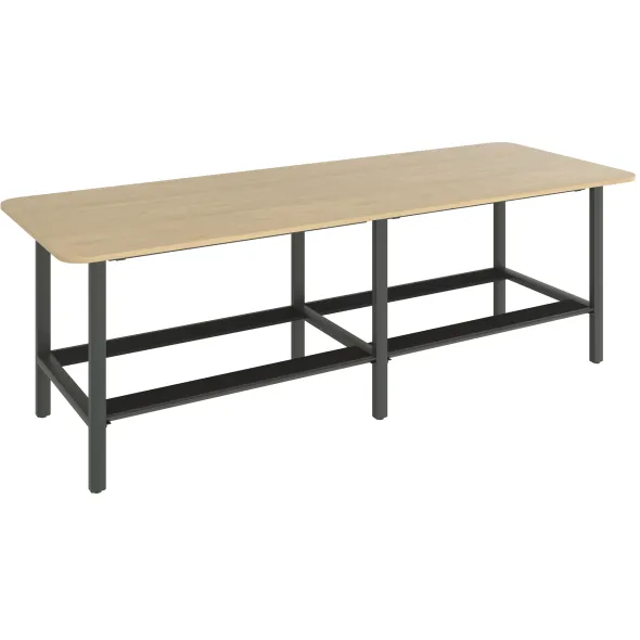 Table double haute rectangulaire 14/16 places Workbench - l. 362,2 x pr. 120 cm