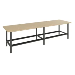 Table double haute rectangulaire 16 places Workbench - l. 402,2 x pr. 120 cm