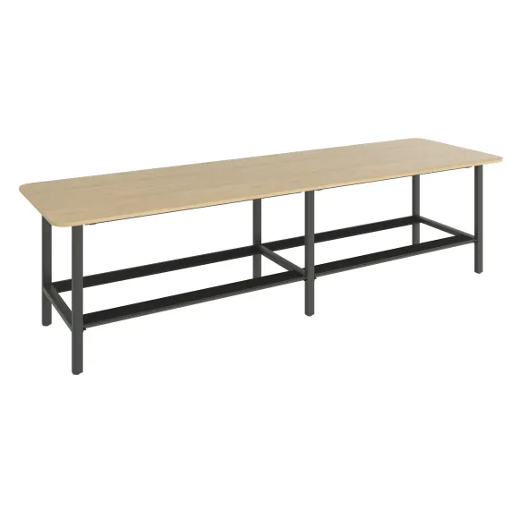 Table double haute rectangulaire 16 places Workbench - l. 402,2 x pr. 120 cm