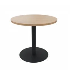Table Epure Cafet - Ø 80 cm - plateau mélaminé - piétement central époxy