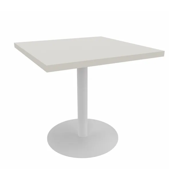 Table Epure Cafet - 80 x 80 cm - plateau mélaminé - piétement central époxy