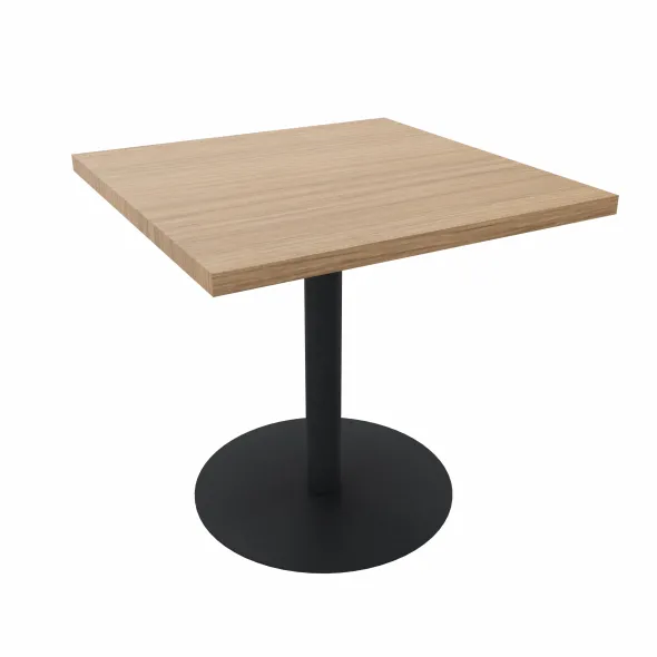 Table Epure Cafet - 80 x 80 cm - plateau mélaminé - piétement central époxy