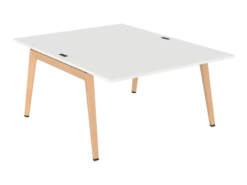 Table face à face B Free - 140 x 180 cm - mélaminé - piétement bois