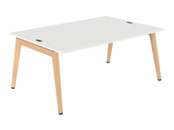 Table face à face B Free - 180 x 120 cm - mélaminé - piétement bois