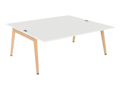 Table face à face B Free - 200 x 180 cm - mélaminé - piétement bois