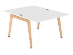 Table face à face B Free - 120 x 160 cm - mélaminé - piétement bois
