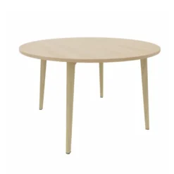 Table Fina club - Ø 120 cm - plateau stratifié - 4 pieds bois